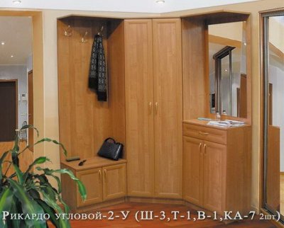 Прихожая с угловы шкафом рамка МДФ Рикардо 2у